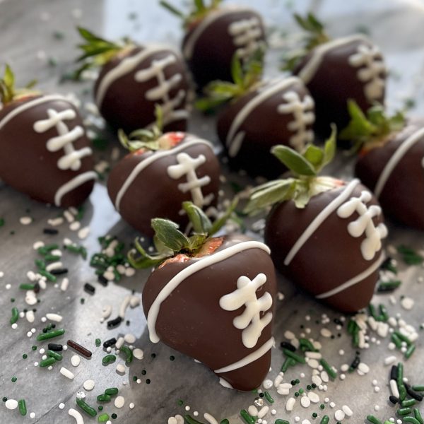 Football Chocolate Covered Strawberries