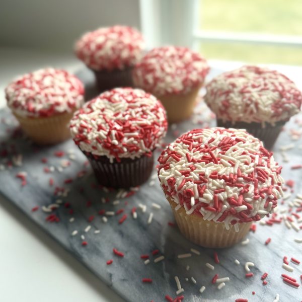Phillies Sprinkle Cupcakes