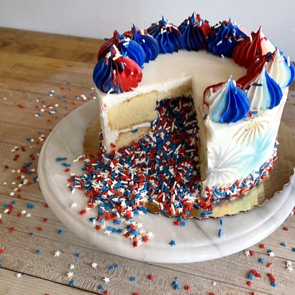 Fireworks Pinata Cake